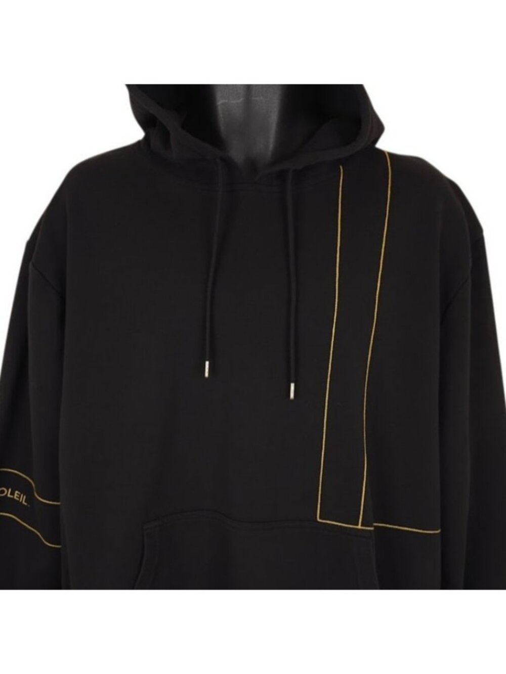 Cirque Du Soleil Sweatshirt Hoodie Mens Size 2XL Black With Gold Embroidery